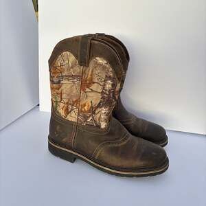 Justin Men's Trekker Camo Waterproof with Saddle Vamp - ,